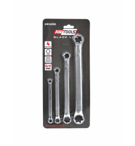 KLUCZ OCZKOWY TORX E6-E24 - 4 CZĘŚCI BLACK LINE