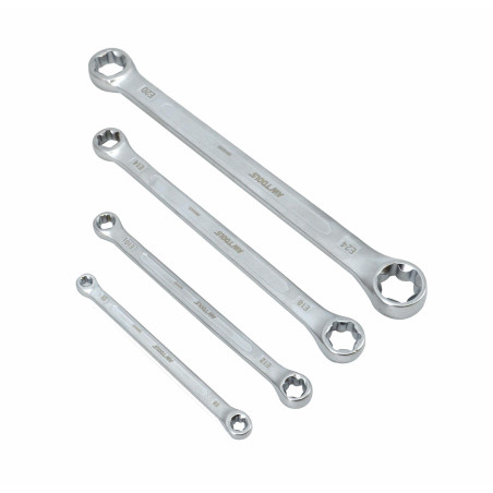 AWTOOLS KLUCZ OCZKOWY TORX E6-E24 - 4 CZĘŚCI BLACK LINE