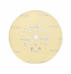 VELCRO SANDING DISC 225mm w/ HOLES 100 GRIT/ 25pcs