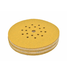 VELCRO SANDING DISC 225mm w/ HOLES 220 GRIT/ 25pcs