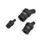 IMPACT SWIVEL SOCKET SET 3pcs 1/2" 3/8" 1/4" BLACK LINE