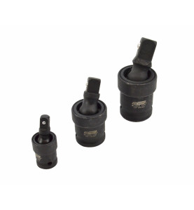 IMPACT SWIVEL SOCKET SET 3pcs 1/2" 3/8" 1/4" BLACK LINE