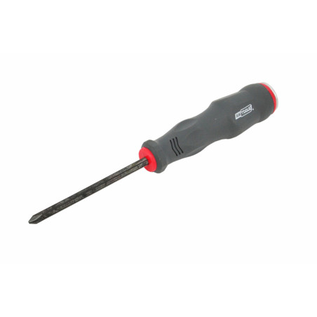 STRIKING CAP GO-THROUGH SLOTTED SCREWDRIVER PH1x75mm w/ MAGNETIC TIP 