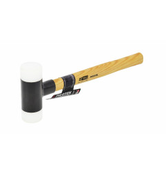 DOUBLE-FACED MALLET 30mm, 318mm, 265g/ WOODEN HANDLE