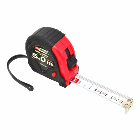 MIARA ZWIJANA CZERWONO-CZARNA 5m x 19mm ABS TPR 2-STOP