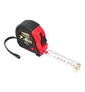 MIARA ZWIJANA CZERWONO-CZARNA 7.5m x 25mm ABS TPR 2-STOP