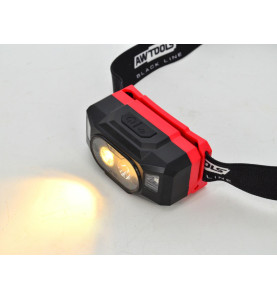 6-MODE RECHARGEABLE LED HEADLAMP w/ PIR SENSOR 200LM BLACK LINE