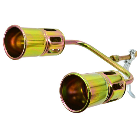 DOUBLE-HEAD LONG-ARM GAS TORCH BURNER 60mm