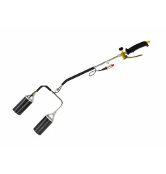 PIEZO DOUBLE-HEAD LONG-ARM GAS TORCH BURNER 60mm