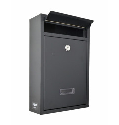 ANTHRACITE METAL MAILBOX 32/ 215x320x85mm