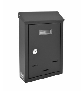 BLACK METAL MAILBOX 01/ 300x200x65mm