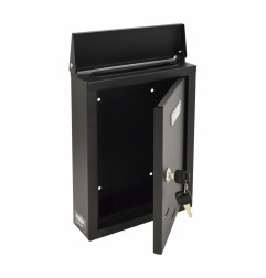 BLACK METAL MAILBOX 01/ 300x200x65mm