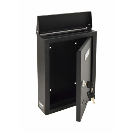 BLACK METAL MAILBOX 01/ 300x200x65mm