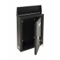 BLACK METAL MAILBOX 01/ 300x200x65mm
