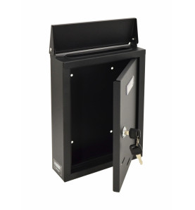 BLACK METAL MAILBOX 01/ 300x200x65mm