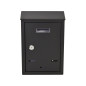 BLACK METAL MAILBOX 01/ 300x200x65mm