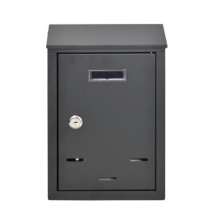 WALL-MOUNT SLANTED METAL MAILBOX 02 / 300x200x65mm