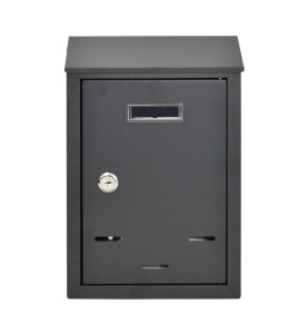 WALL-MOUNT SLANTED METAL MAILBOX 02 / 300x200x65mm