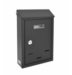 BLACK METAL MAILBOX 05/ 300x230x85mm