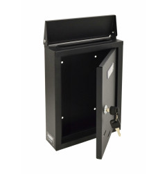 BLACK METAL MAILBOX 05/ 300x230x85mm