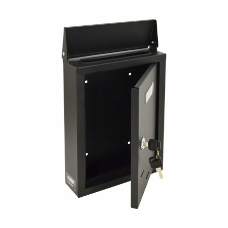 BLACK METAL MAILBOX 05/ 300x230x85mm