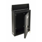 BLACK METAL MAILBOX 05/ 300x230x85mm
