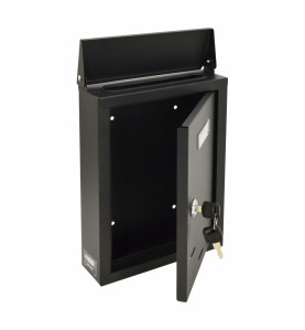 BLACK METAL MAILBOX 05/ 300x230x85mm