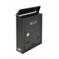 BLACK METAL MAILBOX 05/ 300x230x85mm