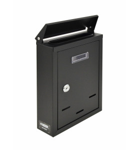 BLACK METAL MAILBOX 05/ 300x230x85mm