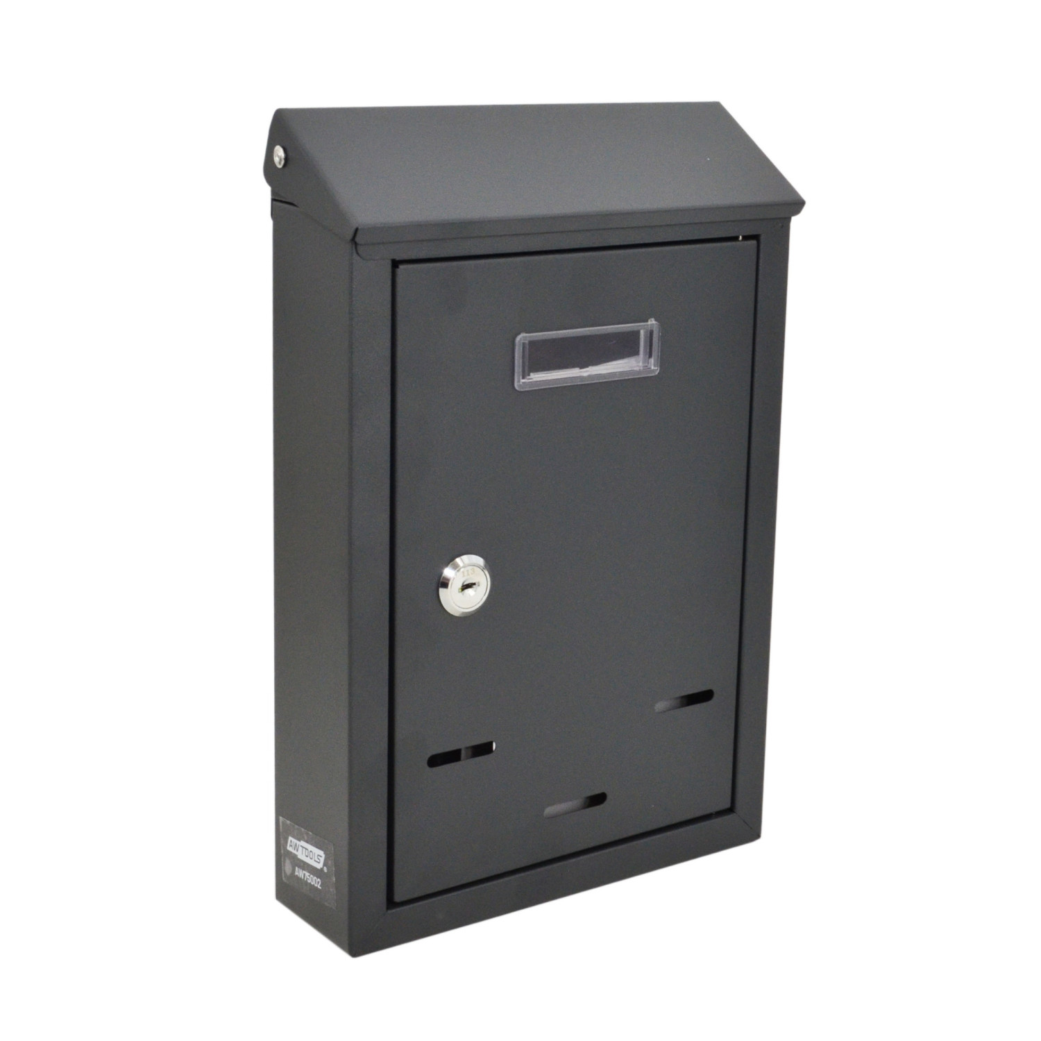 WALL-MOUNT SLANTED METAL MAILBOX 06 / 300x230x85mm
