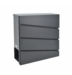 ANTHRACITE METAL MODERN MAILBOX 41/ 370x370x105mm