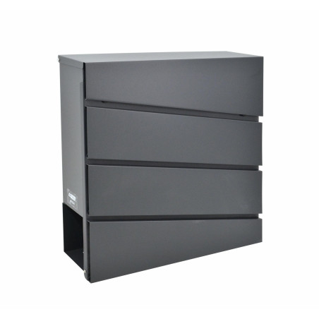 WALL-MOUNT MODERN METAL MAILBOX 41 / 370x370x105mm