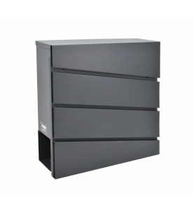 WALL-MOUNT MODERN METAL MAILBOX 41 / 370x370x105mm