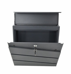 ANTHRACITE METAL MODERN MAILBOX 41/ 370x370x105mm