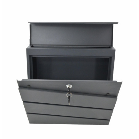 ANTHRACITE METAL MODERN MAILBOX 41/ 370x370x105mm