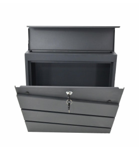 ANTHRACITE METAL MODERN MAILBOX 41/ 370x370x105mm