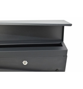 ANTHRACITE METAL MODERN MAILBOX 41/ 370x370x105mm