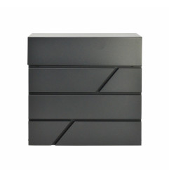 BLACK METAL MODERN MAILBOX 43/ 370x370x105mm