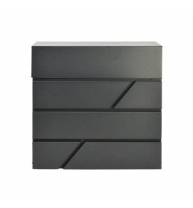 BLACK METAL MODERN MAILBOX 43/ 370x370x105mm