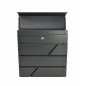 BLACK METAL MODERN MAILBOX 43/ 370x370x105mm