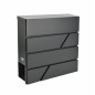 BLACK METAL MODERN MAILBOX 43/ 370x370x105mm