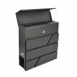 BLACK METAL MODERN MAILBOX 43/ 370x370x105mm