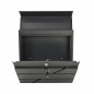 BLACK METAL MODERN MAILBOX 43/ 370x370x105mm