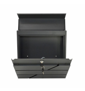 BLACK METAL MODERN MAILBOX 43/ 370x370x105mm