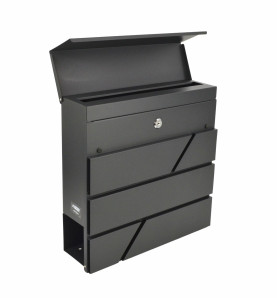ANTHRACITE METAL MODERN MAILBOX 45/ 370x370x105mm
