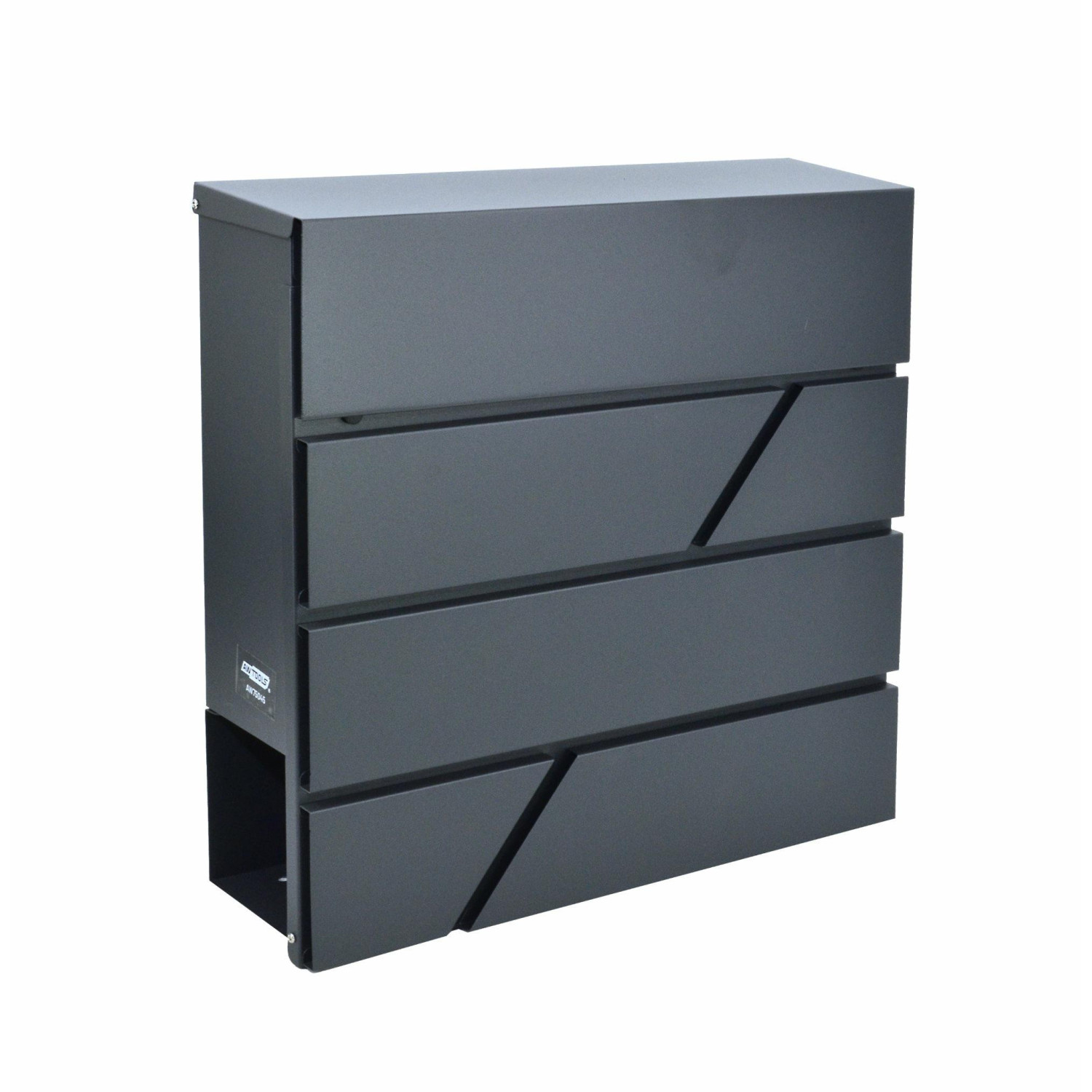 ANTHRACITE METAL MODERN MAILBOX 45/ 370x370x105mm