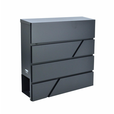 ANTHRACITE METAL MODERN MAILBOX 45/ 370x370x105mm