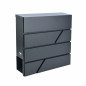 ANTHRACITE METAL MODERN MAILBOX 45/ 370x370x105mm