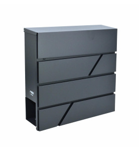ANTHRACITE METAL MODERN MAILBOX 45/ 370x370x105mm