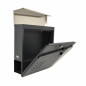 ANTHRACITE/ SILVER METAL MODERN MAILBOX 51/ 370x370x105mm